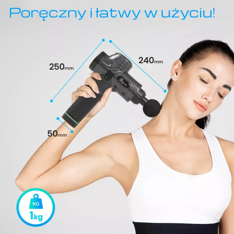 Pistola massaggiante Extralink MSG-01-PRO 3800 giri/min 6 accessori