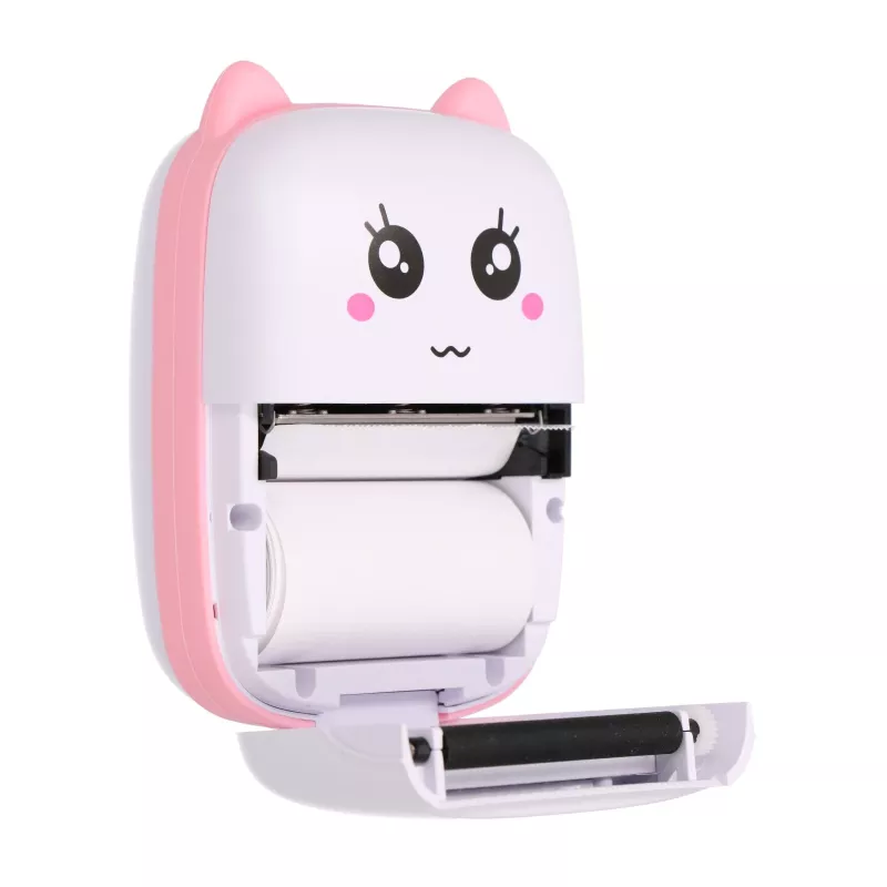 Stampante termica per cassa Extralink EPP-001 rosa con 5 rotoli di carta termica bianca