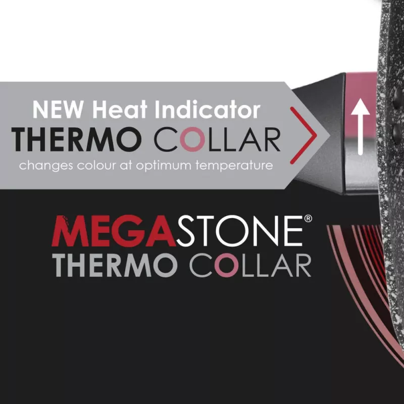 Padella grill Salter BW10702BRMFOB 28 cm Megastone con Thermo Collar