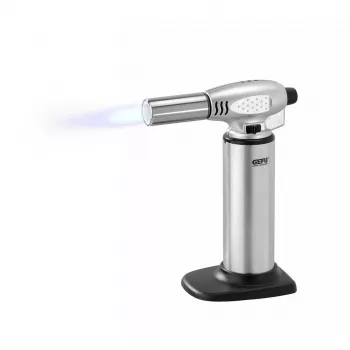 GEFU FUEGO cannello da cucina per crème brûlée G-35400, nero/acciaio inox