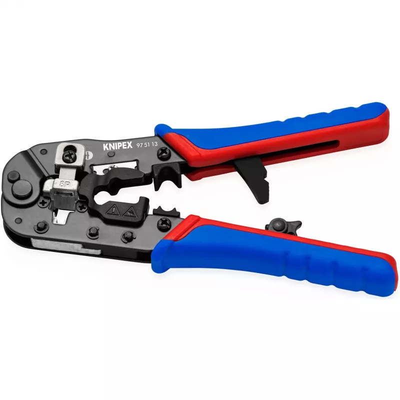 Knipex 97 51 13 pinza crimpatrice per cavi nero, blu, rosso