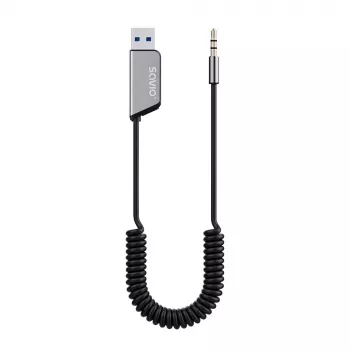 Savio TR-16 Trasmettitore adattatore AUX con funzione vivavoce, Bluetooth 5.3, Google Assistant/Siri