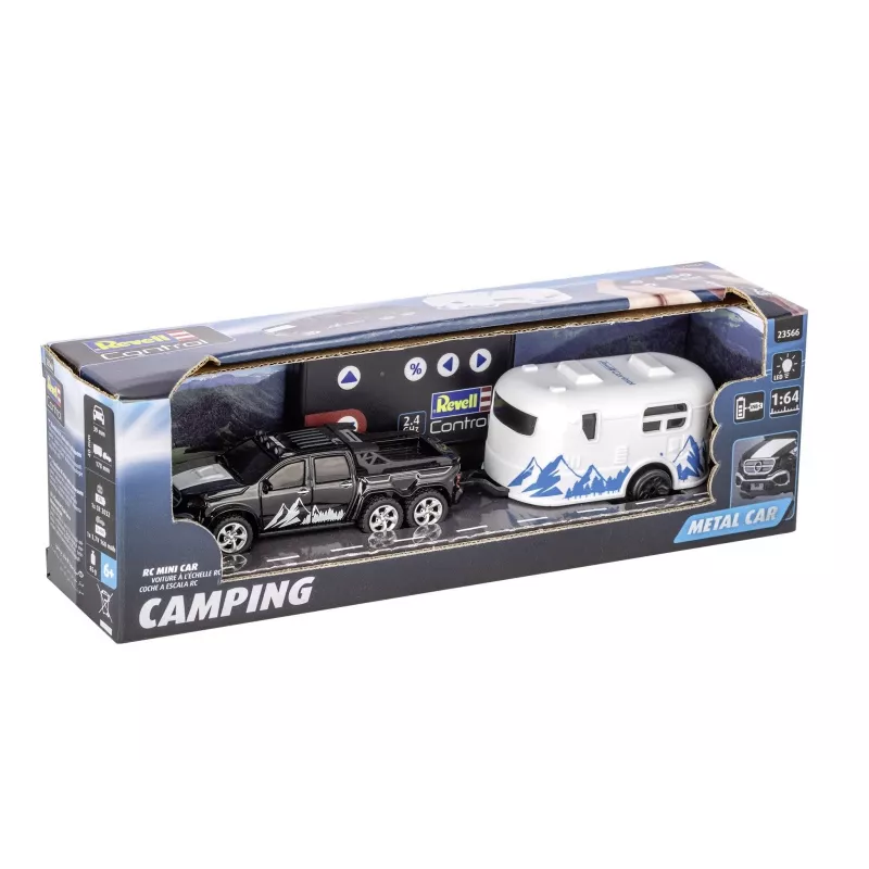 Auto RC con roulotte REVELL 23566 — mini modello radiocomandato, a batteria, veicolo giocattolo