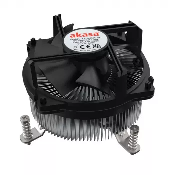 Dissipatore ibrido per processore Akasa Intel LGA1700 9 cm alluminio, nero 1 pz.