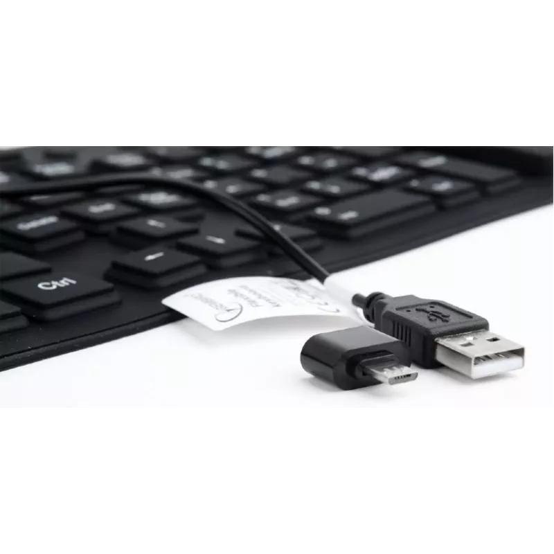 Tastiera in silicone USB+PS/2 nero