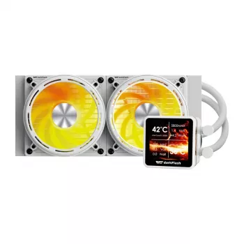 Dissipatore a liquido per CPU Darkflash DE240 (bianco) – radiatore da 240 mm, circuito AIO chiuso
