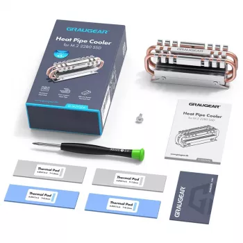 Dissipatore/radiatore GRAUGEAR G-M2HS06 alluminio rame per SSD M.2 NVMe