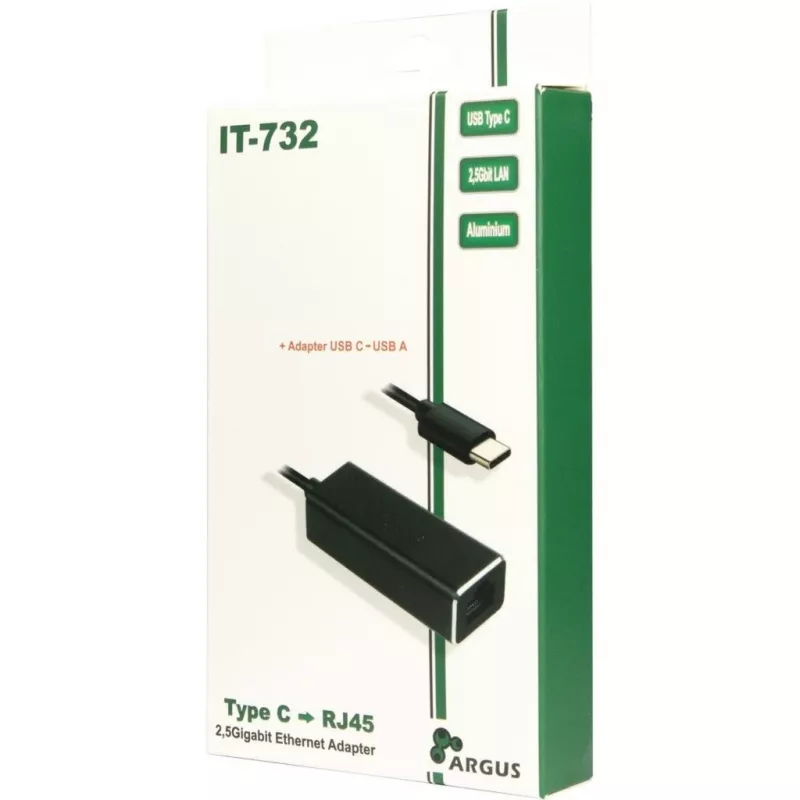 Adattatore Ethernet Inter-Tech IT-732 2500 Mbit/s USB Type-C con cavo