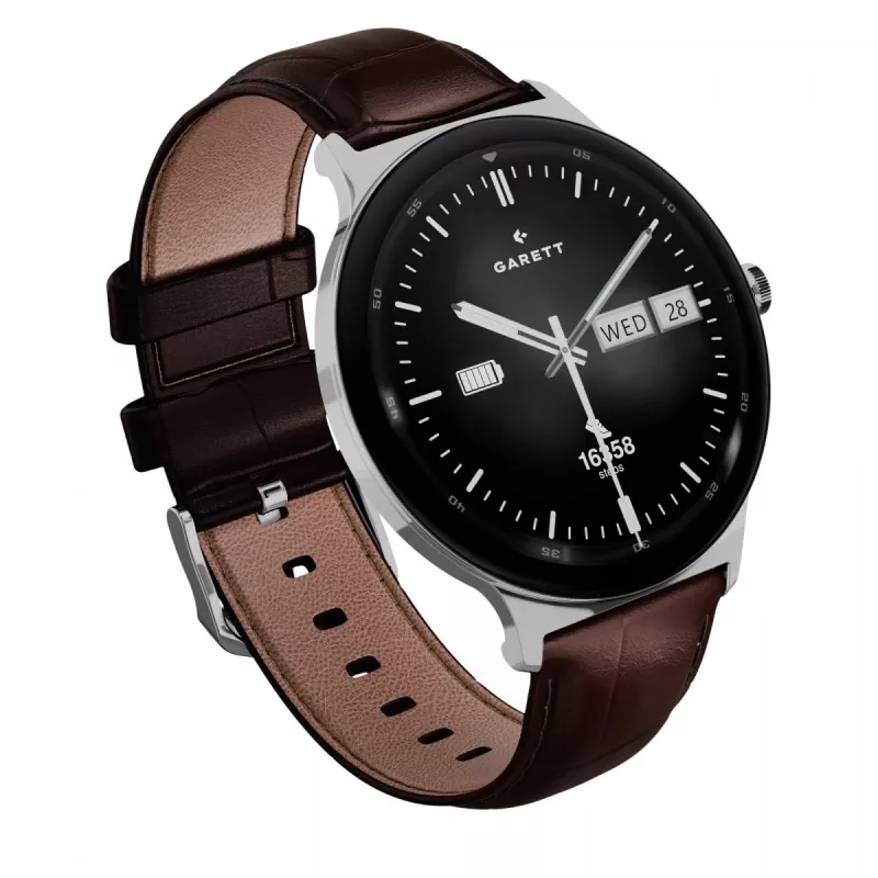 Smartwatch Garett Quantum — acciaio inox argento