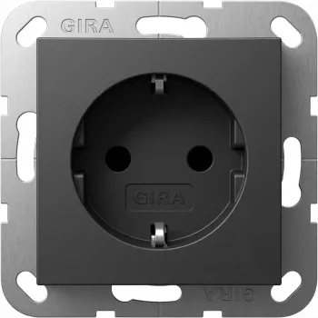 Presa SCHUKO GIRA System 55 16 A 250 V antracite, profondità 29 mm
