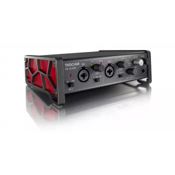 Interfaccia audio Tascam US-2X2HR, 2 ingressi XLR/combo, 192 kHz, USB 2.0, MIDI In/Out, desktop, nero