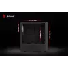 Case PC SAVIO Noctis Flow RGB — Cube, ATX/Mini-ITX, 3x ventole frontali da 120 mm, pannello laterale in vetro temperato, GPU max 35 cm