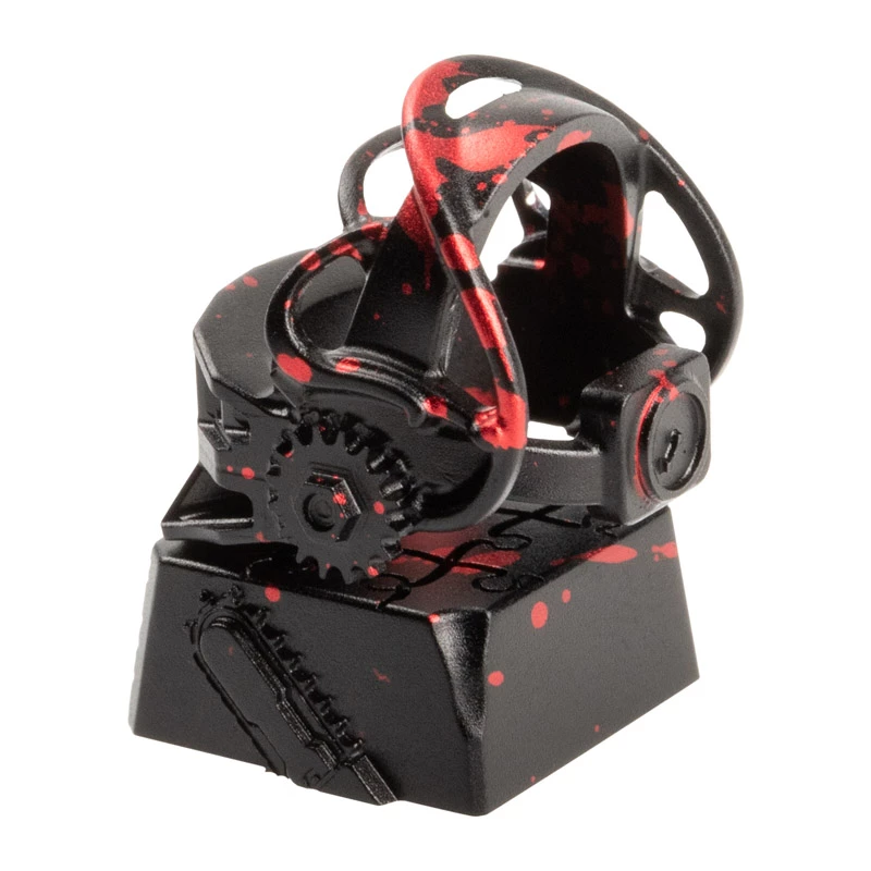Keycap in alluminio ZOMOPLUS stained torture tool - nero/rosso