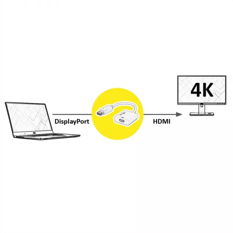 Adattatore per cavo video ROLINE 12.03.3164 0,15 m DisplayPort a HDMI