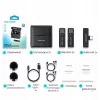 Set con 2 microfoni USB-C Vention + custodia di ricarica