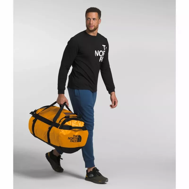The North Face Base Camp Duffel L Borsa da viaggio 95 L poliestere nero, giallo