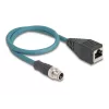 DeLOCK cavo adattatore M12 codifica X 8 pin connettore maschio su connettore femmina RJ45 50 cm
