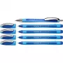Penna a sfera Schneider Memo Rave — confezione da 4 penne blu, retrattile, punta media