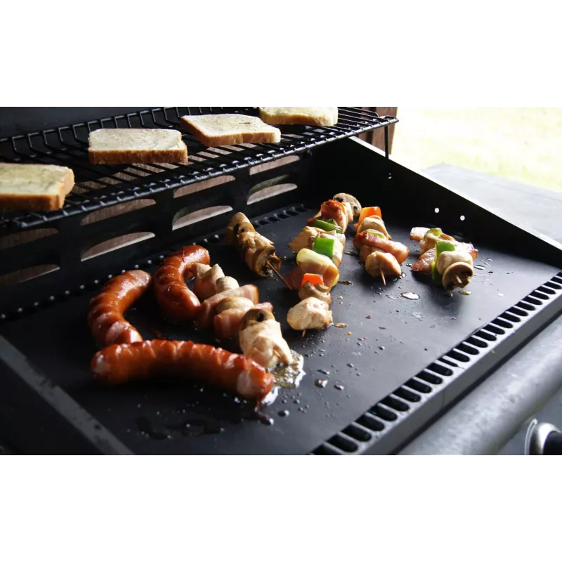Tappetino grill BBQ in teflon confezione da 2 Extralink, 30 x 44 cm