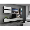 Armadietto Cama VIGO 90 chiuso 90/35/32 nero/bianco lucido