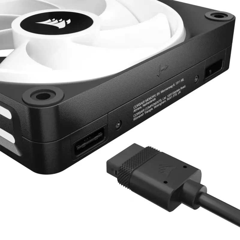 Corsair CO-9051001-WW iCUE LINK QX120 RGB ventola per case, 120 mm, PWM, con sensore di temperatura, nera