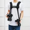 Tracolla doppia Puluz PU6002 cinghie regolabili per fotocamere, supporto pettorale e dorsale portatile