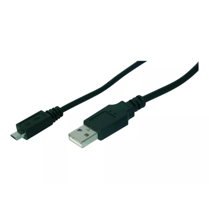 Assmann cavo di collegamento USB, Type-A - Micro B, M/M, 1,0 m, compatibile USB 2.0, UL, nero (AK-300127-010-S)