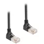 Cavo di rete DeLOCK RJ45 Cat.6A S/FTP sottile 90° verso l'alto 0,5 m nero