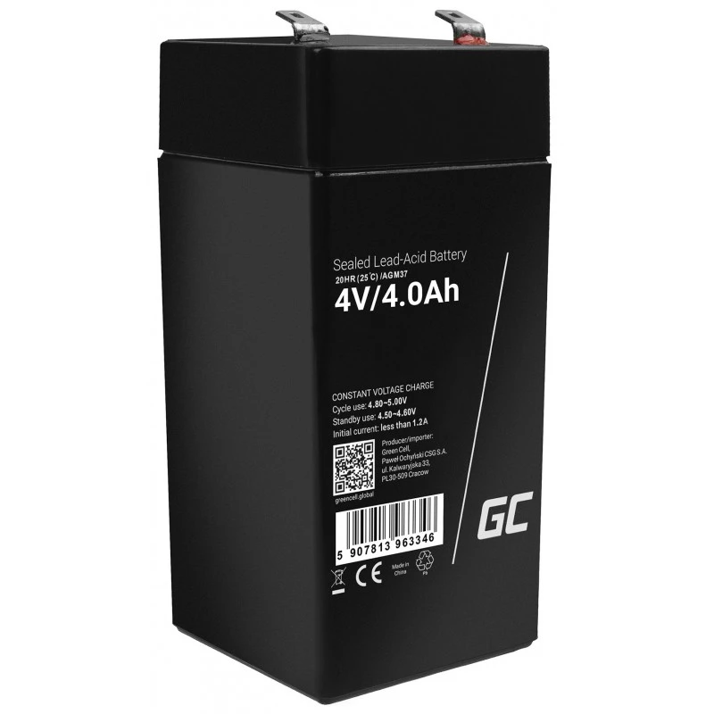Green Cell AGM37 batteria industriale, piombo-acido sigillata (VRLA), 4000 mAh, 4 V