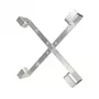 Supporto per cavi Extralink Four arms aluminium frame S500 — 500 x 500 x 70 mm, scrivania/parete, alluminio