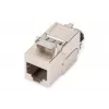 Modulo keystone Digitus CAT 8.1 RJ-45 schermato piatto bianco