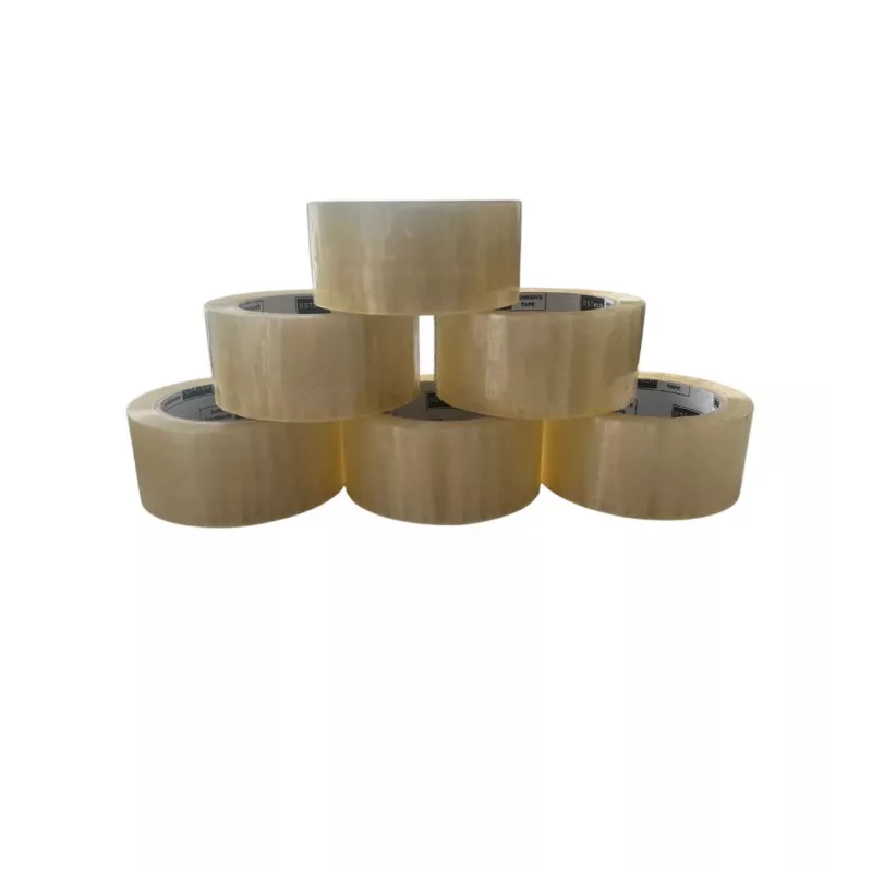 BSTech nastro da imballaggio acrilico trasparente a svolgimento silenzioso, 48 mm x 66 m