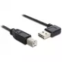 DeLOCK Easy - cavo USB - USB (M) angolare sinistra/destra, reversibile a USB Type-B (M) - USB2.0 - 50 cm - nero (85167)