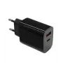 Caricabatterie da parete 2x3A USB-C + USB-A Power Delivery nero