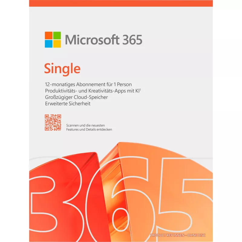 Microsoft 365 Personal [DE] abbonamento 1J senza supporto fisico FY25H2 solo per Windows >10 / MacOS
