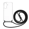 Custodia per cellulare FIXED per Samsung Galaxy A36 5G — Fixed Pure Neck Case TPU, nero, con cinturino compatibile
