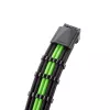 Cavo CableMod 12VHPWR a 3× PCIe ModMesh 45 cm, nero/verde chiaro