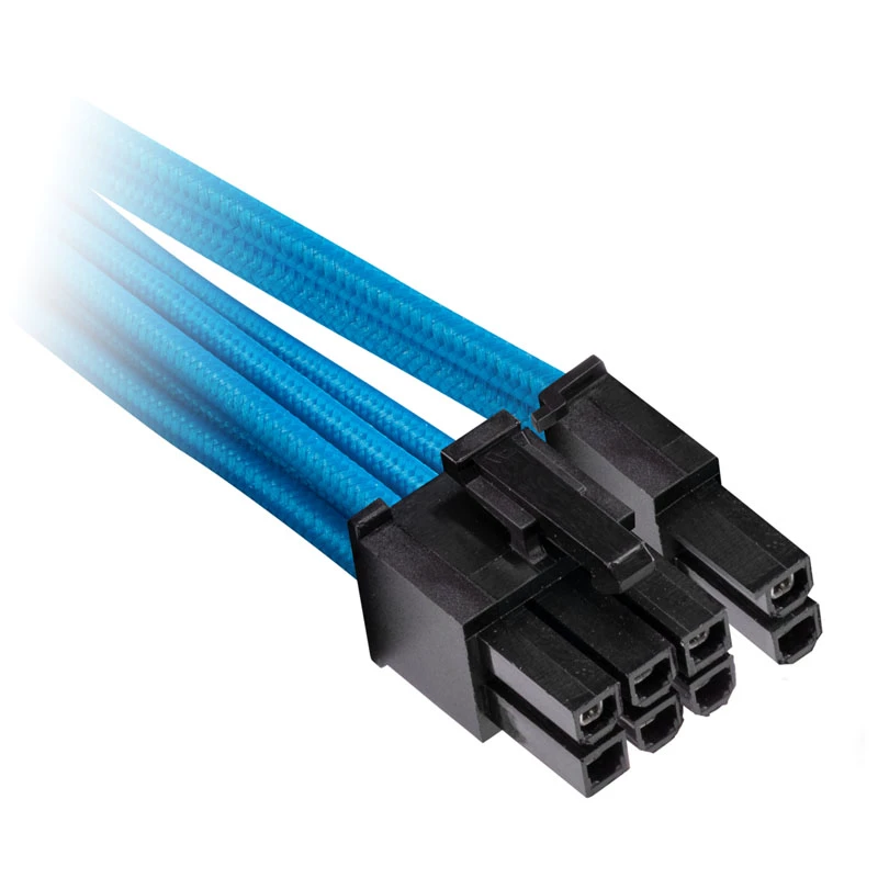 Cavo PCIe doppio premium sleeved Corsair, confezione doppia (Gen 4) - blu