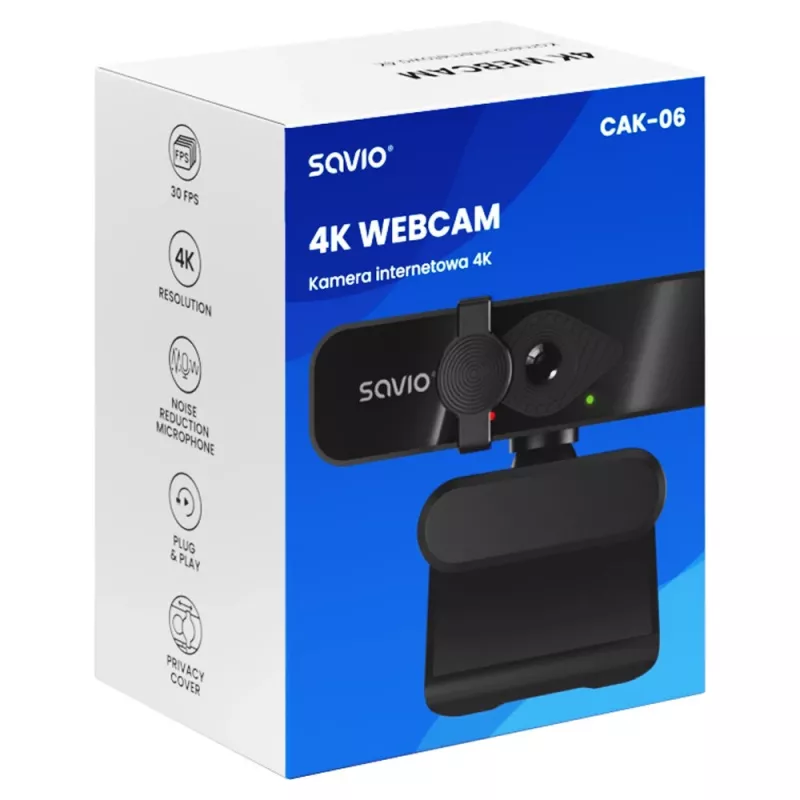 Webcam Savio CAK-06 3840 x 2160 Pixel USB nero