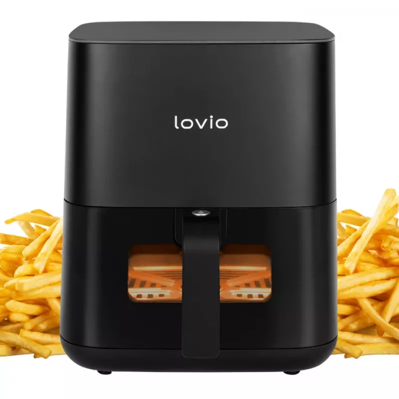 Friggitrice ad aria Lovio LVAF001BK 5 l nera — friggitrice ad aria compatta, capacità 5 litri