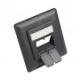 Pezzo centrale 50x50 mm incl. cornice di copertura 80x80 mm per prese di rete, grigio antracite (opaco) RAL7016, Good Connections (GC-N0054)