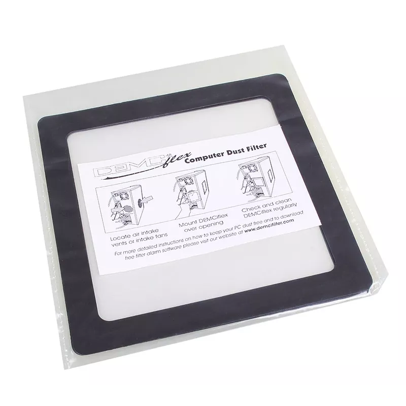 Filtro antipolvere DEMCiflex 120 mm quadrato - nero/bianco