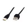 Digitus - prolunga USB - USB Type-A, 4 poli (M) - USB Type-A, 4 poli (F) - 3,0 m (USB / USB2.0) - nero (AK-300202-030-S)