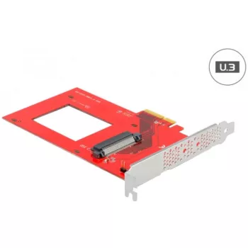 Scheda DeLOCK PCI Express x4 a 1 x U.3 interno rosso argento