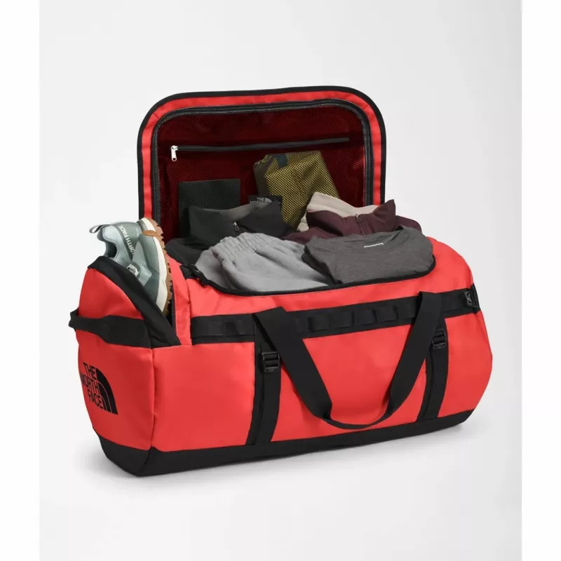 The North Face Base Camp Duffel L Borsa da viaggio 95 L poliestere nero, rosso