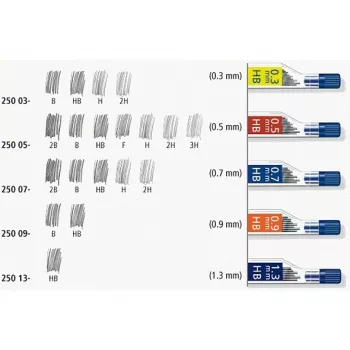 Ricarica mine Staedtler 250 05-HB grigio 0,5 mm
