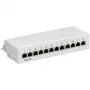 Wentronic Goobay Patch Panel CAT 6 mini/desktop, 12 porte, grigio – STP schermato, grigio (69306)