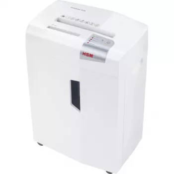 Distruggidocumenti HSM X15, taglio a particelle P-4, larghezza di lavoro 23 cm, capacità 16 fogli, contenitore 26 L, argento