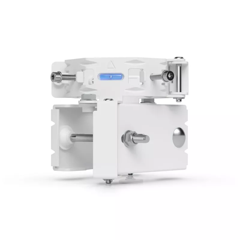 Ubiquiti UACC-Wave-AP-Micro-Mount staffa di montaggio su palo per 4 Wave AP Micro, acciaio inox, palo 25–76 mm, bianca