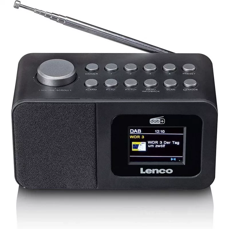 Lenco CR-625BK radiosveglia DAB+/FM con Bluetooth e ricarica wireless, nero